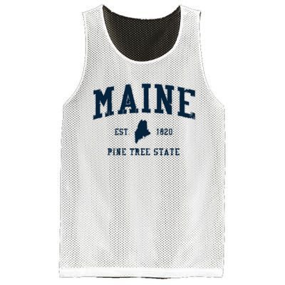 Retro Maine T Vintage State Sports Design Mesh Reversible Basketball Jersey Tank