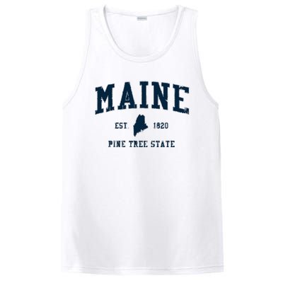 Retro Maine T Vintage State Sports Design PosiCharge Competitor Tank