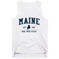 Retro Maine T Vintage State Sports Design Tank Top