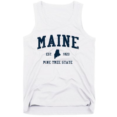 Retro Maine T Vintage State Sports Design Tank Top