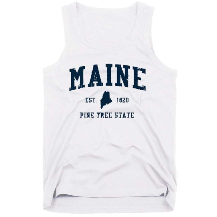 Retro Maine T Vintage State Sports Design Tank Top