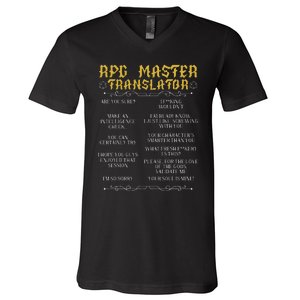 Rpg Master Translator D20 Tabletop Games Funny Rpg Gamer V-Neck T-Shirt