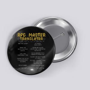 Rpg Master Translator D20 Tabletop Games Funny Rpg Gamer Button