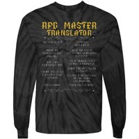 Rpg Master Translator D20 Tabletop Games Funny Rpg Gamer Tie-Dye Long Sleeve Shirt