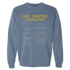 Rpg Master Translator D20 Tabletop Games Funny Rpg Gamer Garment-Dyed Sweatshirt