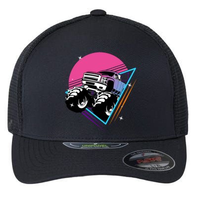 Retro Monster Truck Show Gift Vintage Monster Trucks Gift Flexfit Unipanel Trucker Cap