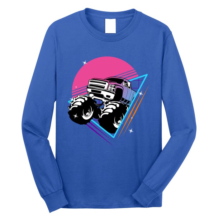 Retro Monster Truck Show Gift Vintage Monster Trucks Gift Long Sleeve Shirt