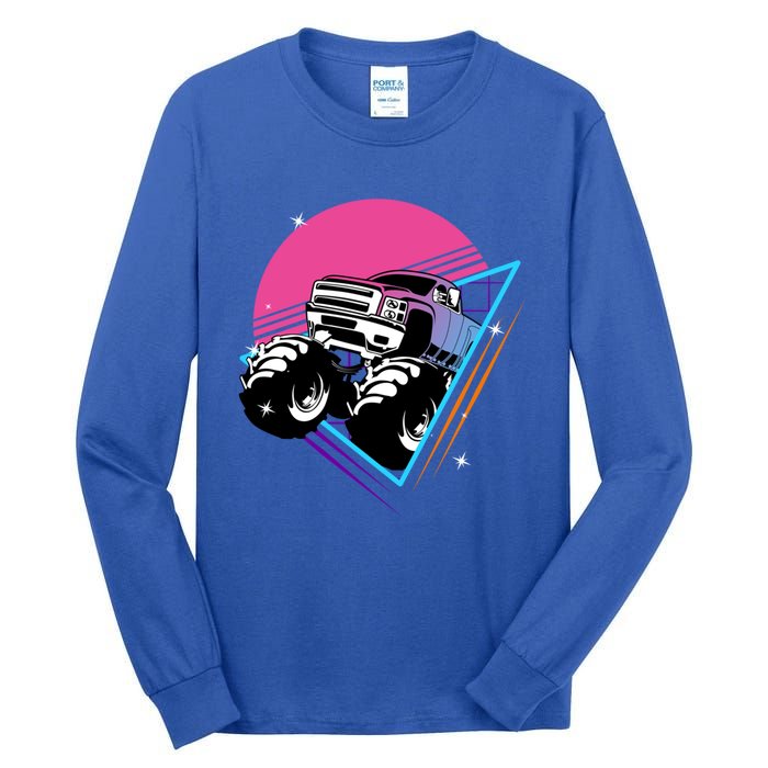 Retro Monster Truck Show Gift Vintage Monster Trucks Gift Tall Long Sleeve T-Shirt