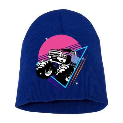 Retro Monster Truck Show Gift Vintage Monster Trucks Gift Short Acrylic Beanie