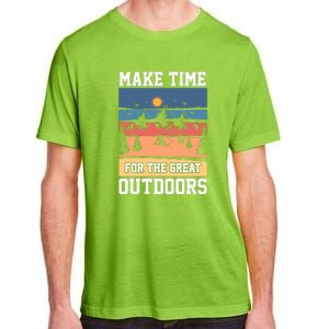 Retro Make Time Foe The Great Outdoors Camping For Camper Adult ChromaSoft Performance T-Shirt