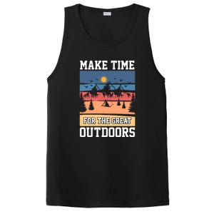 Retro Make Time Foe The Great Outdoors Camping For Camper PosiCharge Competitor Tank