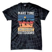 Retro Make Time Foe The Great Outdoors Camping For Camper Tie-Dye T-Shirt