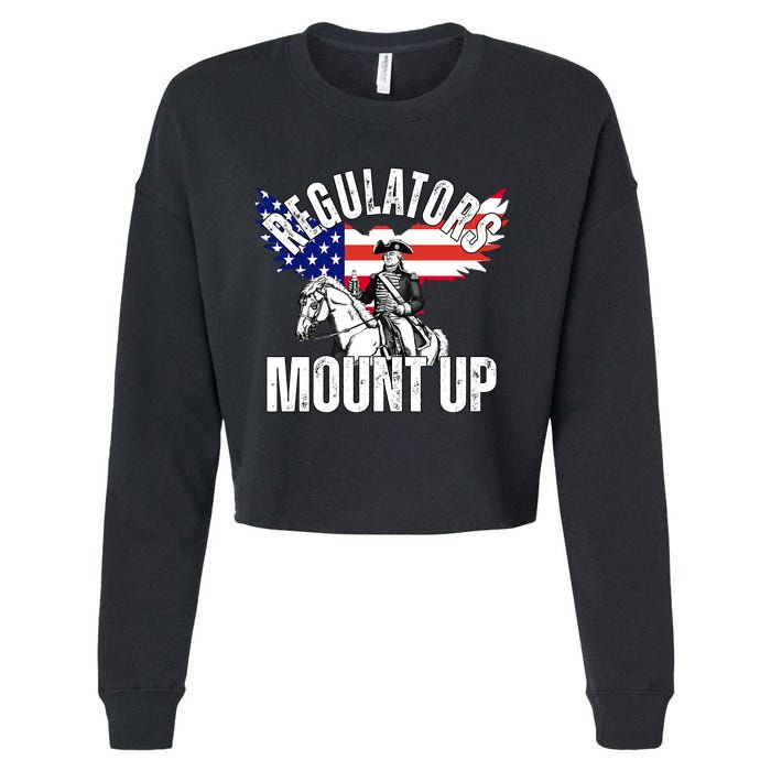 Regulators Mount Up 4th Of July Independence Day Cropped Pullover Crew