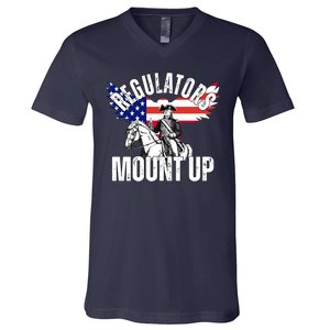 Regulators Mount Up 4th Of July Independence Day V-Neck T-Shirt