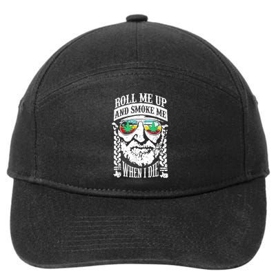 Roll Me Up And Smoke Me When I Die 7-Panel Snapback Hat