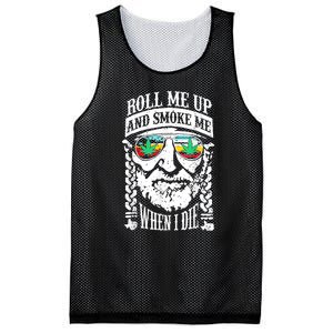 Roll Me Up And Smoke Me When I Die Mesh Reversible Basketball Jersey Tank