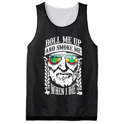 Roll Me Up And Smoke Me When I Die Mesh Reversible Basketball Jersey Tank