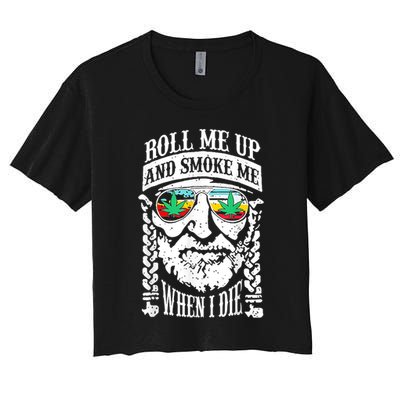 Roll Me Up And Smoke Me When I Die Crop Top