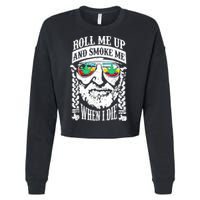 Roll Me Up And Smoke Me When I Die Cropped Pullover Crew