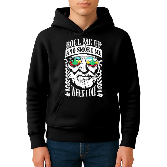 Roll Me Up And Smoke Me When I Die Kids Hoodie