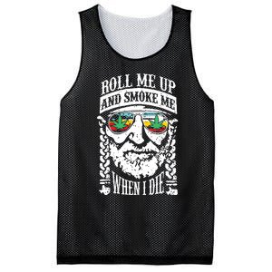 Roll Me Up And Smoke Me When I Die Mesh Reversible Basketball Jersey Tank