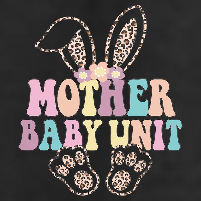 Retro Mother Unit Easter Leopard Bunny Postpartum Nurse Meaningful Gift 7 Panel Mesh Trucker Snapback Hat