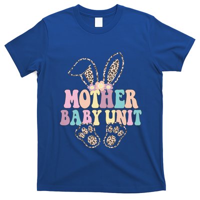 Retro Mother Unit Easter Leopard Bunny Postpartum Nurse Meaningful Gift T-Shirt