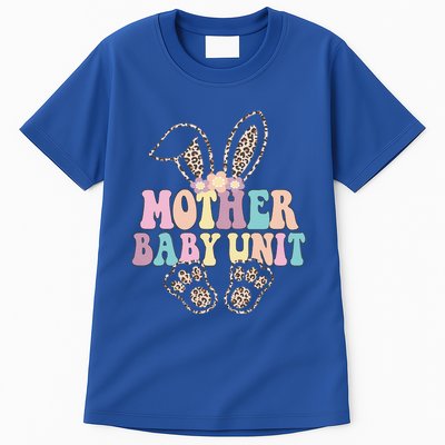 Retro Mother Unit Easter Leopard Bunny Postpartum Nurse Meaningful Gift Tall T-Shirt