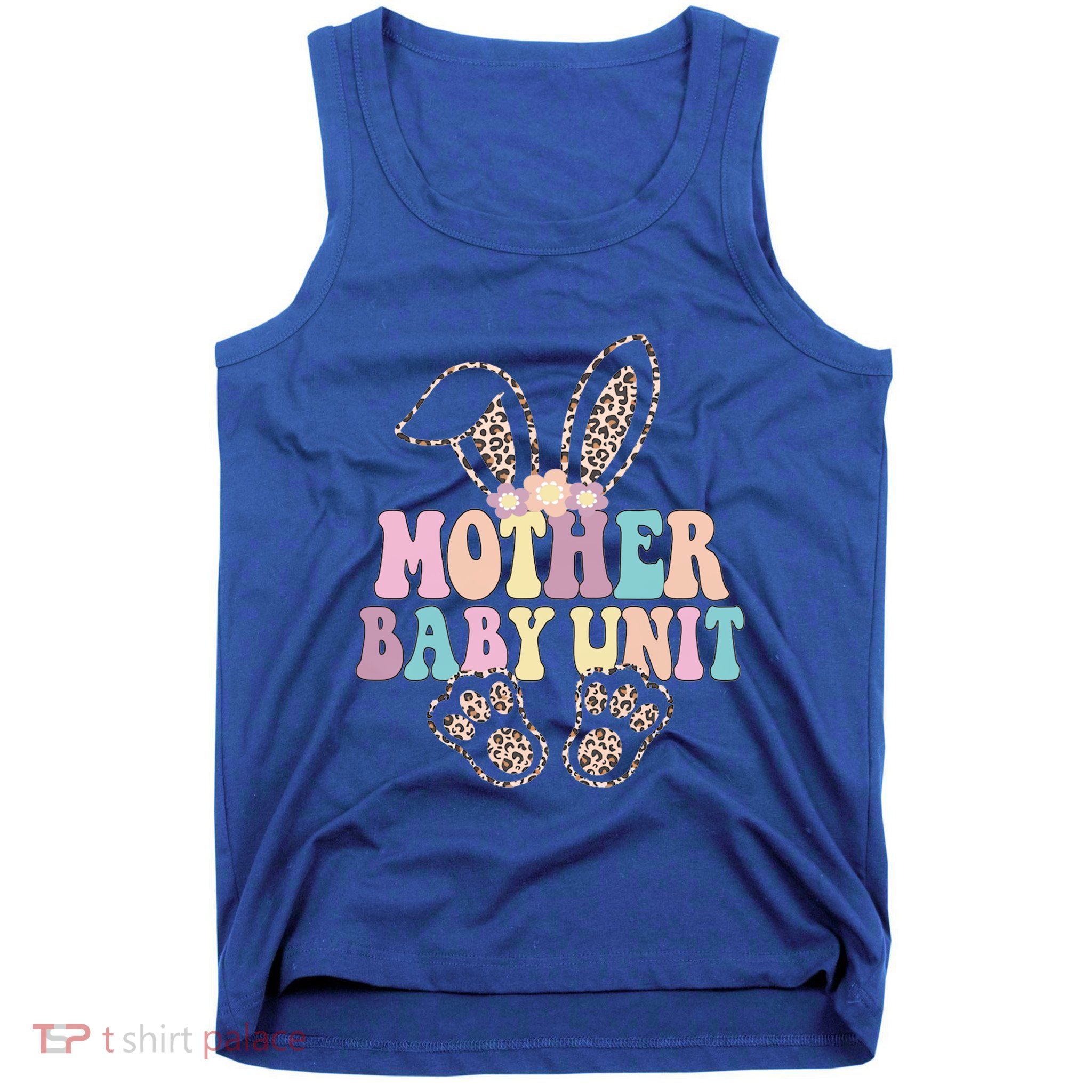 Retro Mother Unit Easter Leopard Bunny Postpartum Nurse Meaningful Gift Tank Top