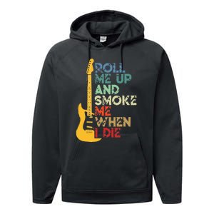 Roll Me Up And Smoke Me When I Die Guitar Performance Fleece Hoodie