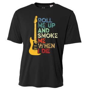 Roll Me Up And Smoke Me When I Die Guitar Cooling Performance Crew T-Shirt