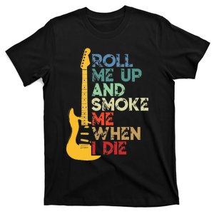 Roll Me Up And Smoke Me When I Die Guitar T-Shirt