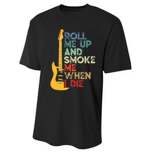 Roll Me Up And Smoke Me When I Die Guitar Performance Sprint T-Shirt