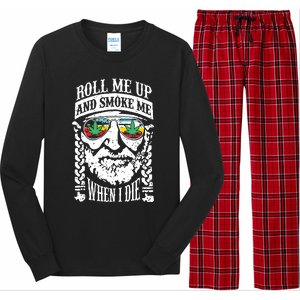 Roll Me Up And Smoke Me When I Die Long Sleeve Pajama Set