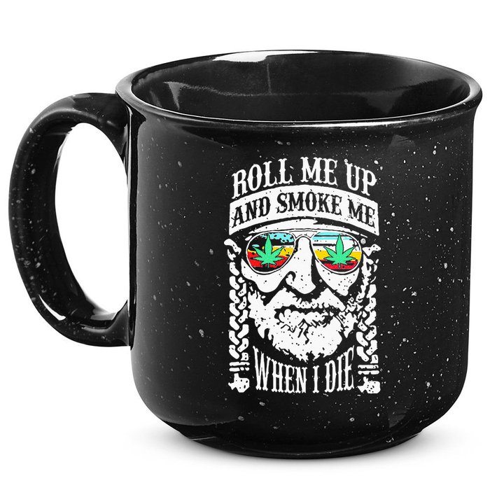 Roll Me Up And Smoke Me When I Die 15oz Campfire Ceramic Mug