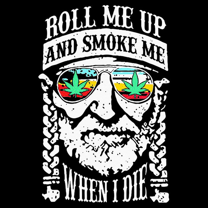 Roll Me Up And Smoke Me When I Die Drawstring Bag