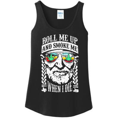 Roll Me Up And Smoke Me When I Die Ladies Essential Tank