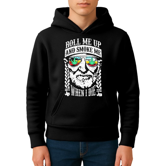 Roll Me Up And Smoke Me When I Die Kids Hoodie