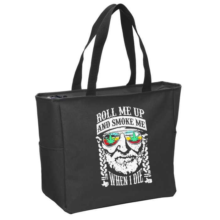 Roll Me Up And Smoke Me When I Die Zip Tote Bag
