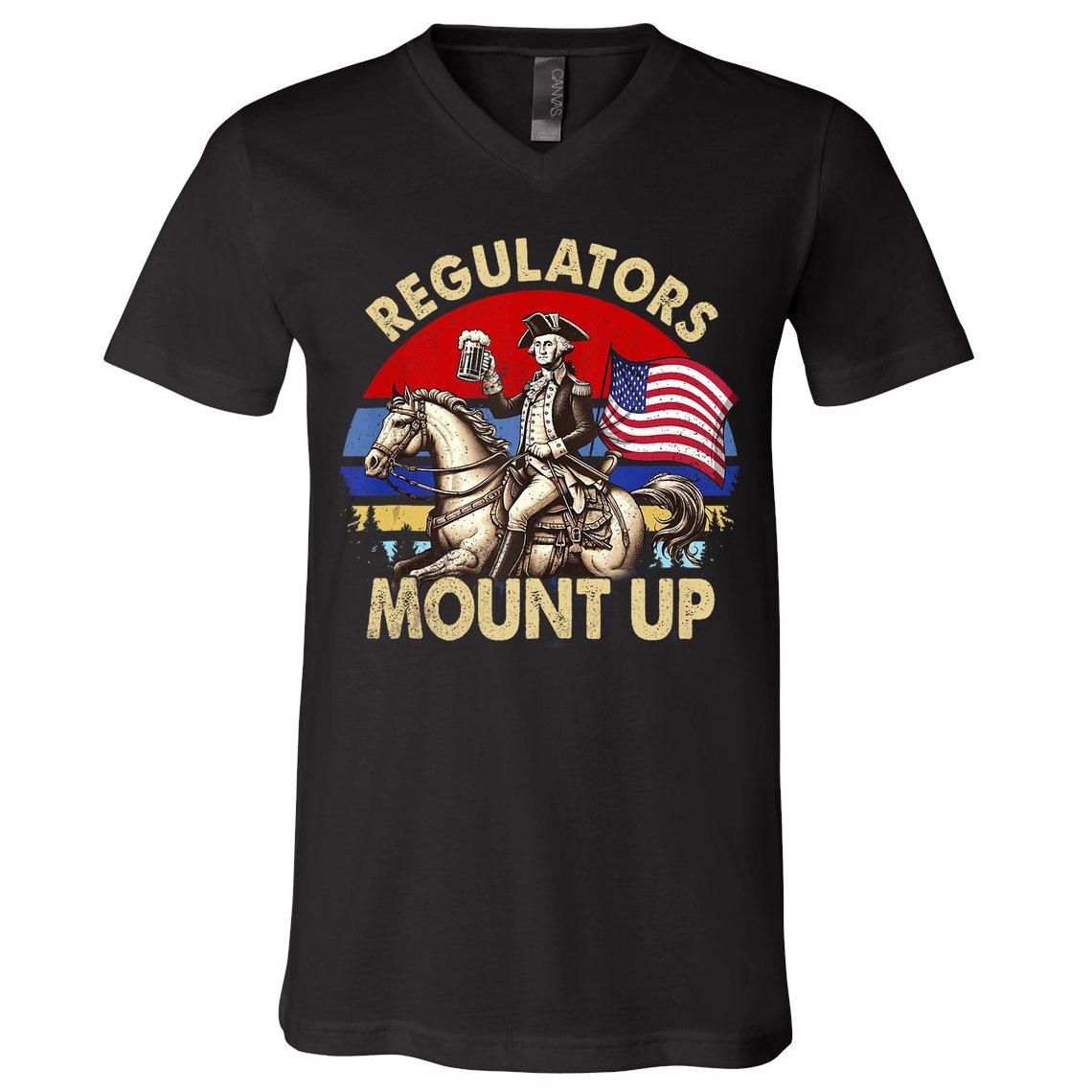 Regulators Mount Up 4th Of July Independence Day V-Neck T-Shirt