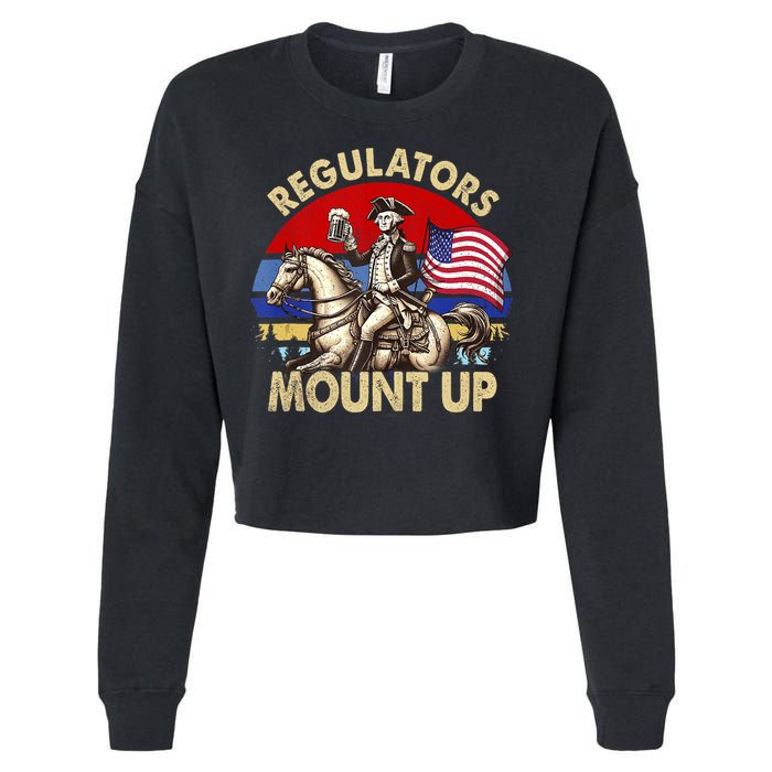 Regulators Mount Up 4th Of July Independence Day Cropped Pullover Crew