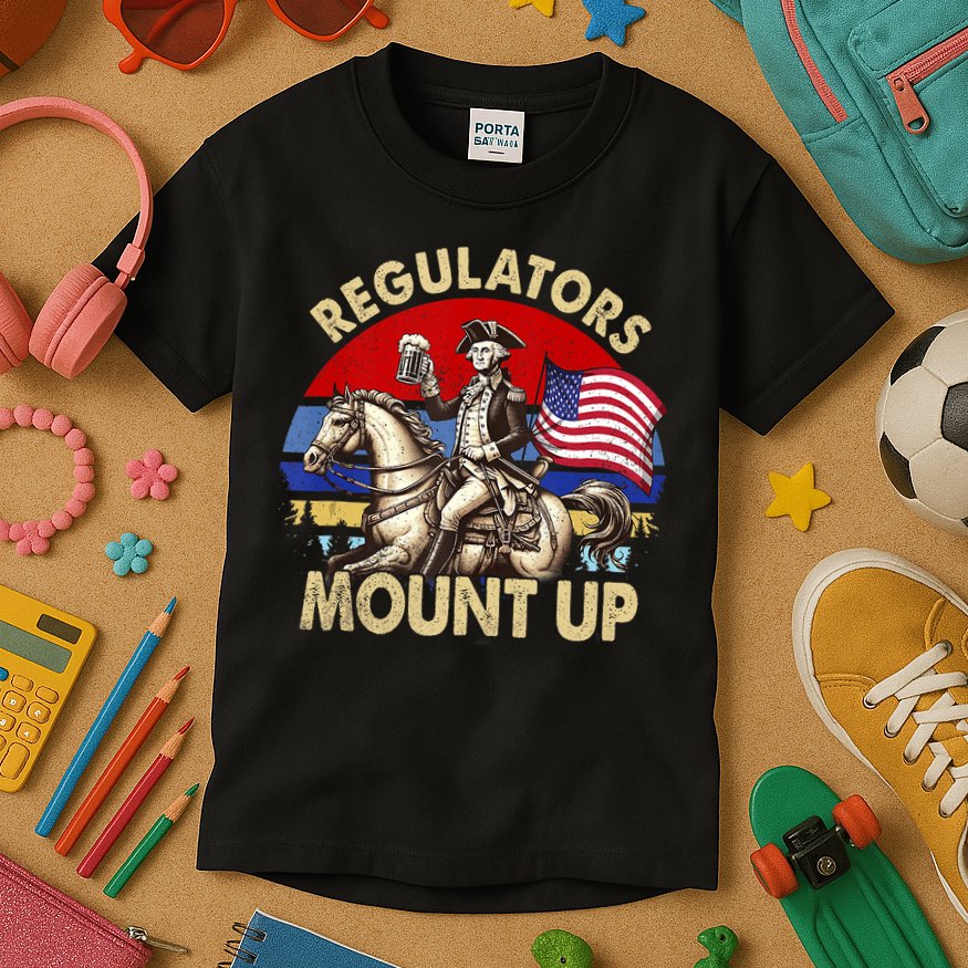 Regulators Mount Up 4th Of July Independence Day Kids T-Shirt