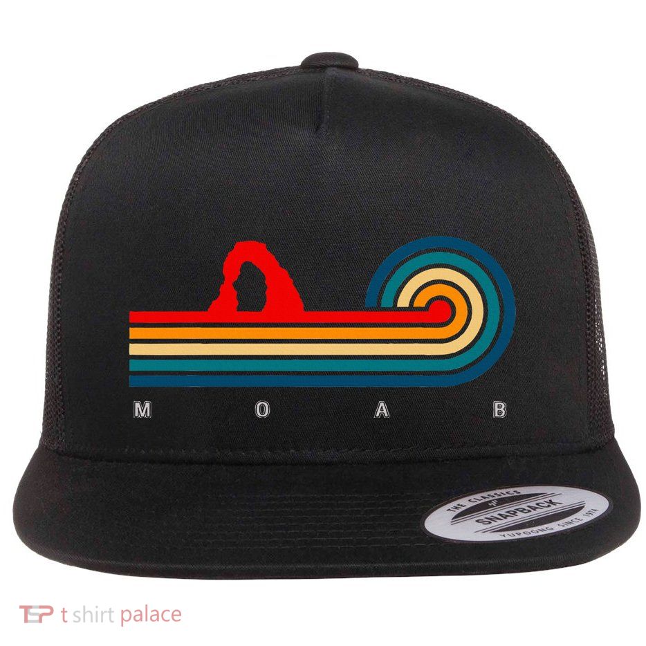Retro Moab Utah Flat Bill Trucker Hat