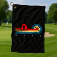 Retro Moab Utah Golf Towel