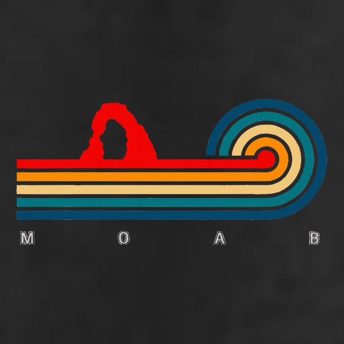 Retro Moab Utah Golf Towel
