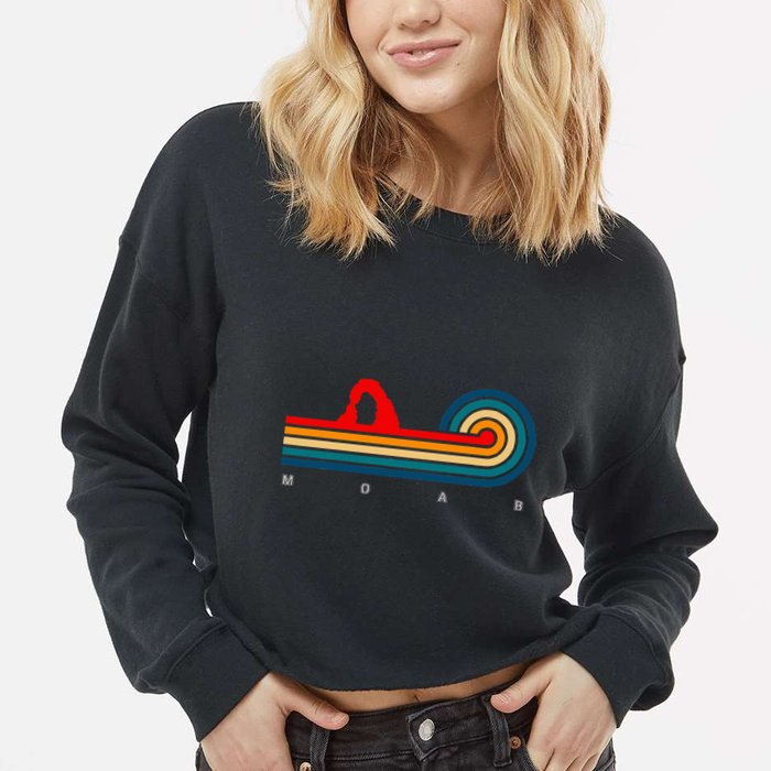 Retro Moab Utah Cropped Pullover Crew