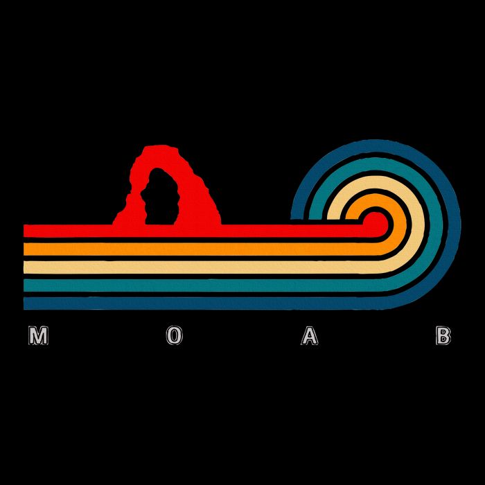Retro Moab Utah Cropped Pullover Crew