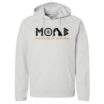 Retro Moab Utah Souvenir Mountain Biking Mtb Trail Riding Performance Fleece Hoodie