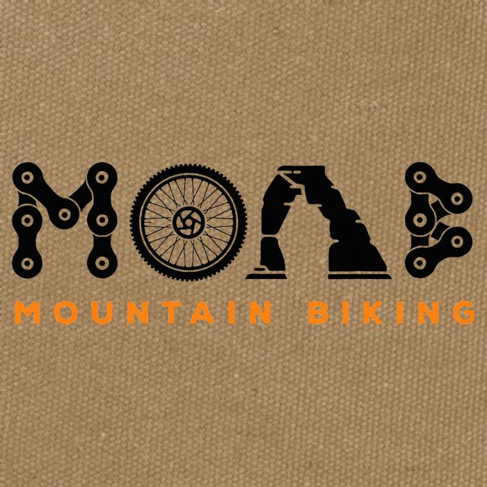 Retro Moab Utah Souvenir Mountain Biking Mtb Trail Riding Cotton Canvas Backpack