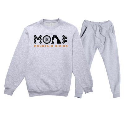 Retro Moab Utah Souvenir Mountain Biking Mtb Trail Riding Premium Crewneck Sweatsuit Set